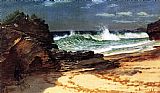 Albert Bierstadt Beach at Nassau painting